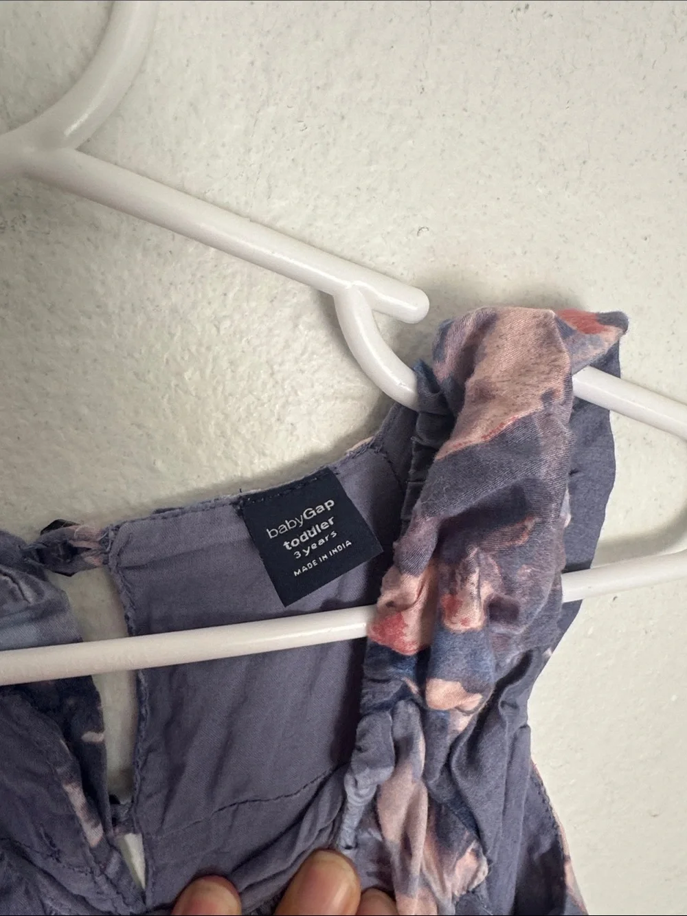 GAP Baby Floral Toddler Dress in Gray and Blush